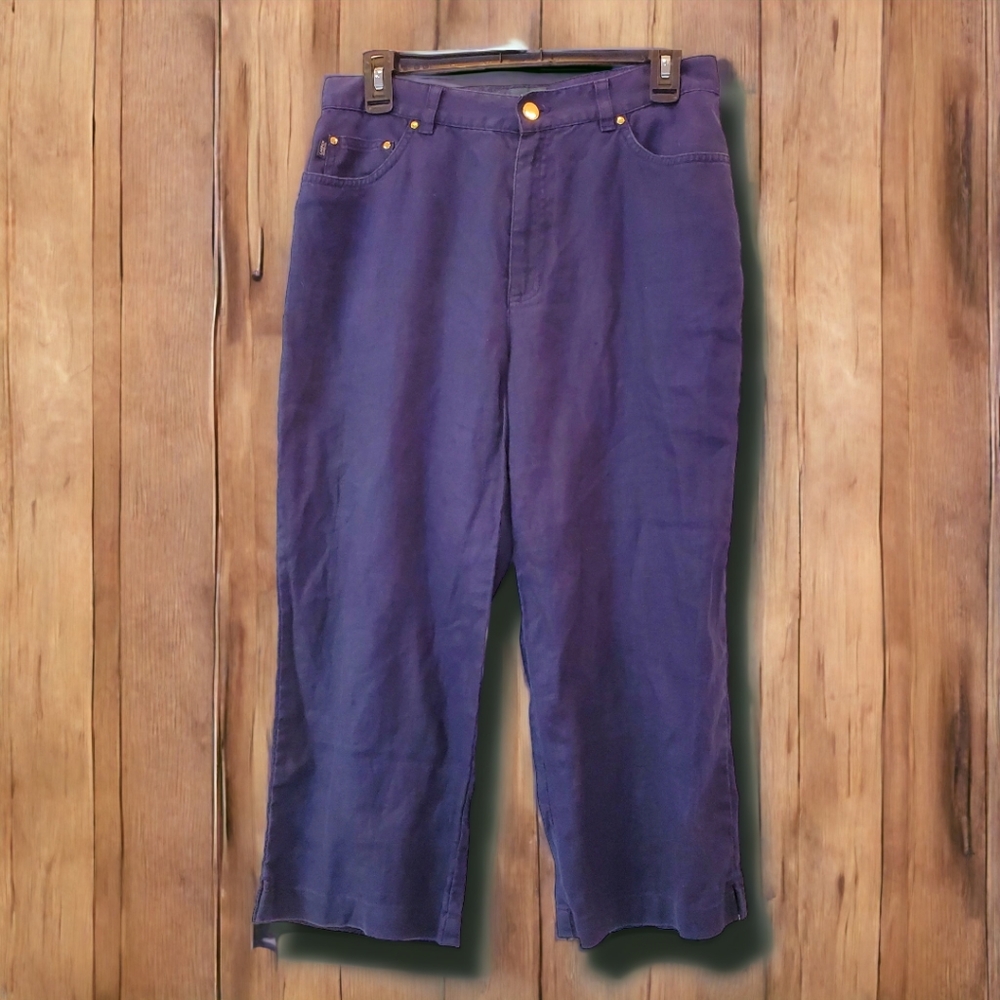 Vintage Lauren Ralph Lauren Blue Navy Crop Pants Lauren Jeans Co. Women's Size 8